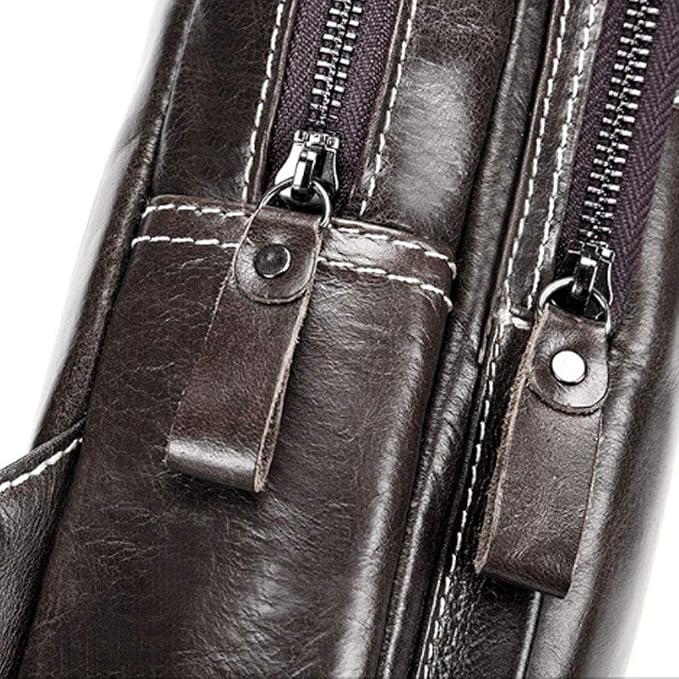 Leather Sling Bag Backpack Daypack Handbag - Image 5