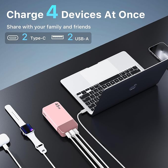 NOBIS Portable Charger, 20000mAh Power Bank, 45W Power Bank Fast Charging - Image 4