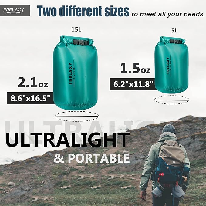 Frelaxy Waterproof Dry Bag 2 Pack/3 Pack, Lightweight Portable Dry Bags - Image 4