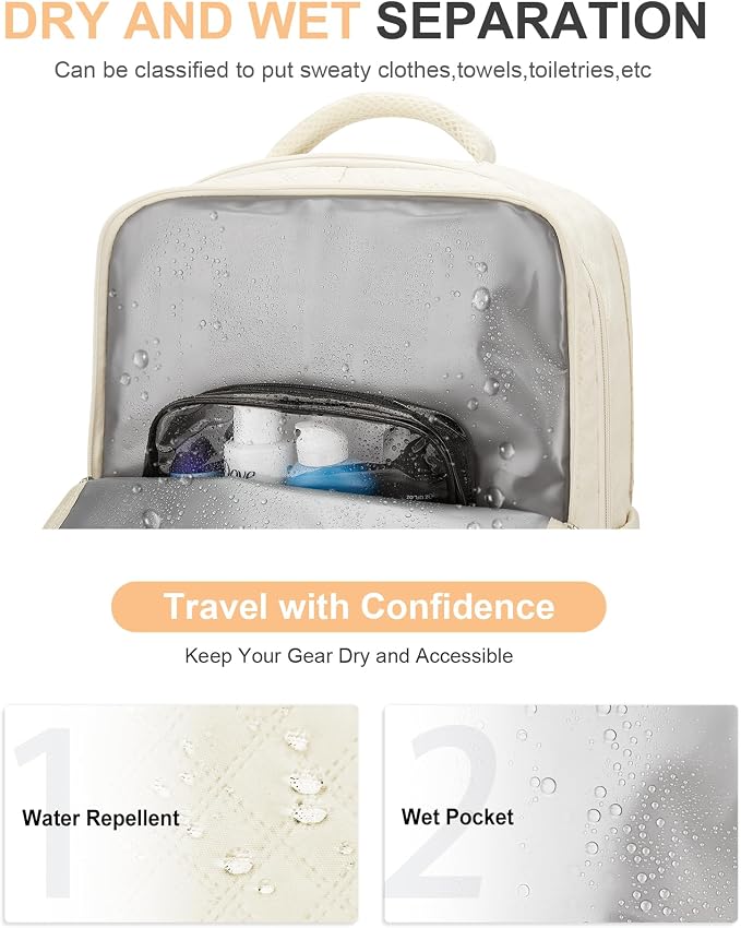 WONHOX Large Travel Backpack Carry on Flight Approved Laptop Work Business - Image 6