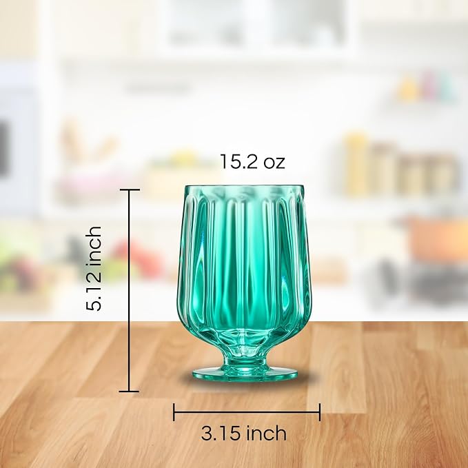 15oz Unbreakable Premium Drinking Glasses Set of 4 - Image 3