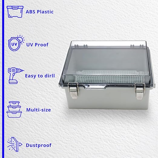 MAKERELE Small Waterproof Electrical Junction Box Clear ABS Plastic Dustproof - Image 5