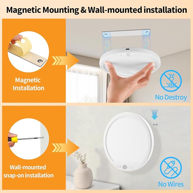 USB C Rechargeable Motion Sensor Ceiling Light 750LM - Image 6