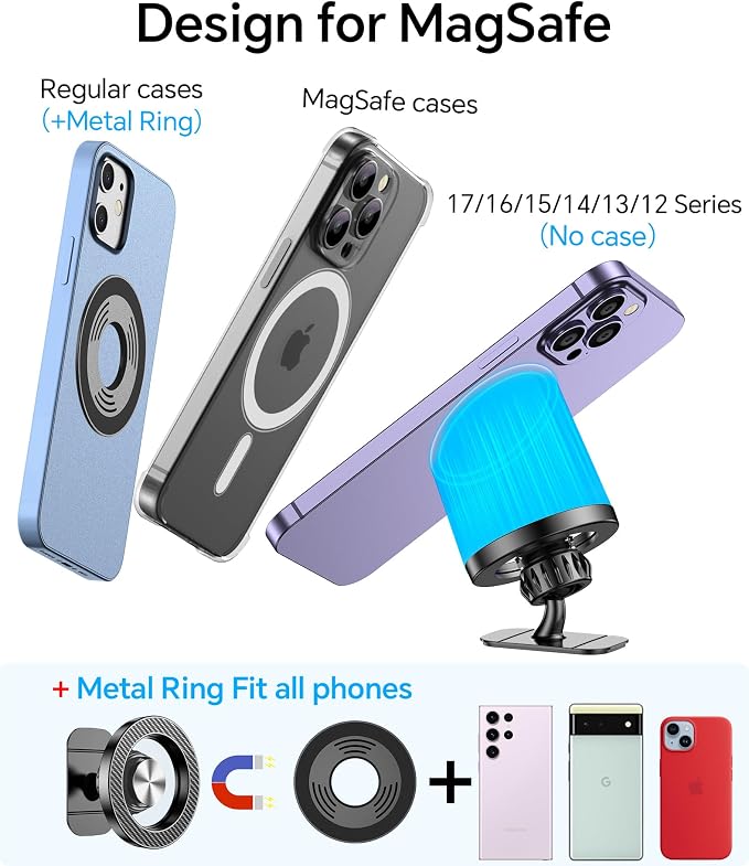 Kaistyle for Magsafe Car Mount【20 Strong Magnets】Magnetic Phone Holder for Car - Image 7