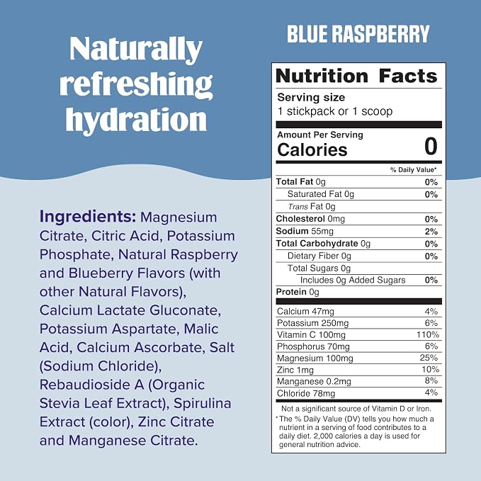 Ultima Replenisher Daily Electrolyte Powder – Blue Raspberry, 20 Stickpacks – - Image 3