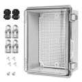 LeMotech Electrical Box, IP67 Waterproof Hinged Clear Cover Stainless Steel by LeMotech