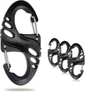 12 Pack 2" Carabiner Clip Plastic S Carabiner Clips Paracord Keychain Hooks by CooBigo