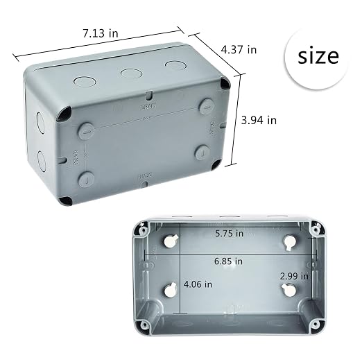 Nineleaf 4 PK ABS Plastic Dustproof Waterproof IP66 Junction Box Outdoor - Image 6