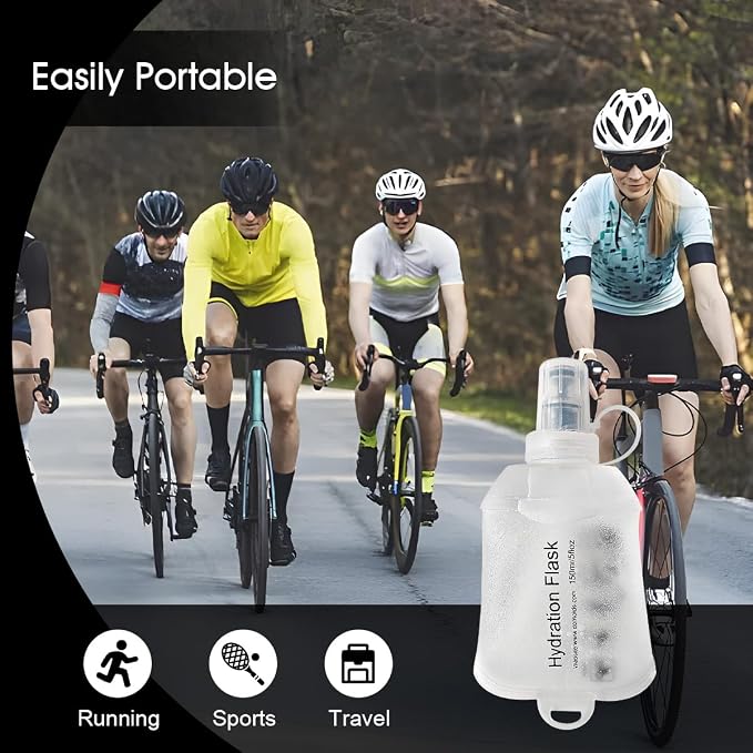 WILDREEDS 150ml Soft Flask, TPU Collapsible Soft Water Bottle - Image 5