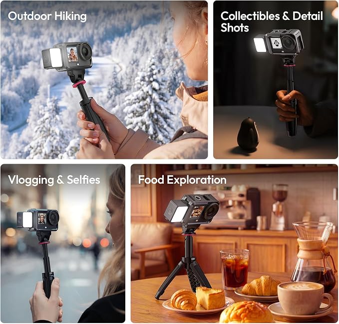 Vlogging Light for DJI Osmo Nano/Osmo Action 6, ULANZI LM24 Waterproof Magnetic - Image 4