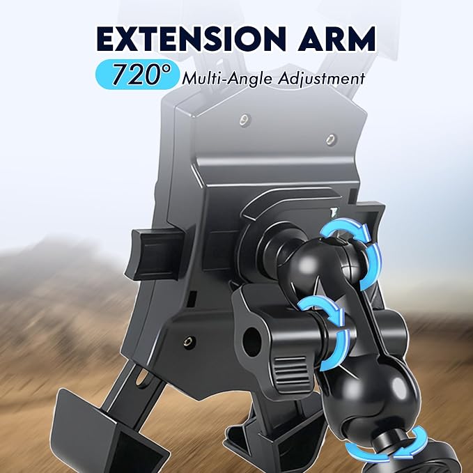 Kayak Phone Holder Mount Quick Install Auto Lock, 360°Adjustable Kayak Phone - Image 4