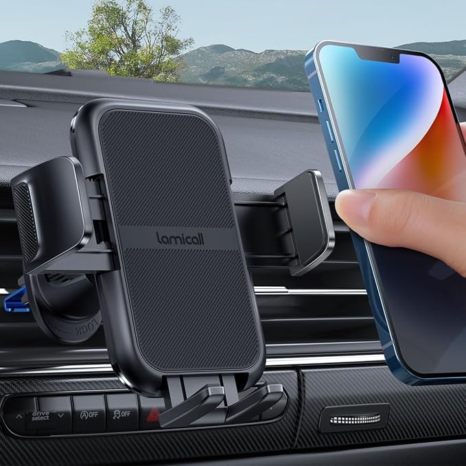Lamicall 2026 Wider Clamp & Metal Hook Car Phone Holder Vent Phone Holders by Lamicall