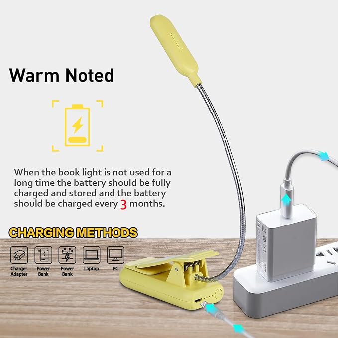 VAVOFO Rechargeable Book Light for Reading in Bed Kids, 7 LED Reading Light - Image 6