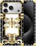 for iPhone 17 Pro Case Luxury Golden Decoration by Unknown