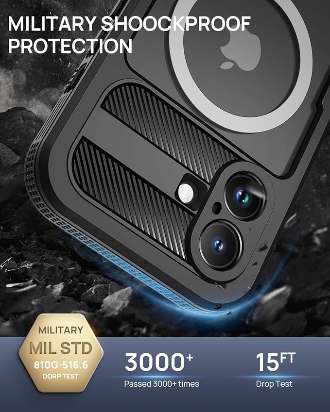 Lanhiem Magnetic for iPhone 16 Plus Waterproof Case, Built-in Privacy Screen - Image 5