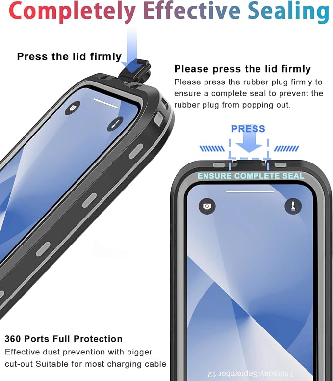 for iPhone 13 Case Waterproof Shockproof Dustproof Full-Body Sturdy - Image 3