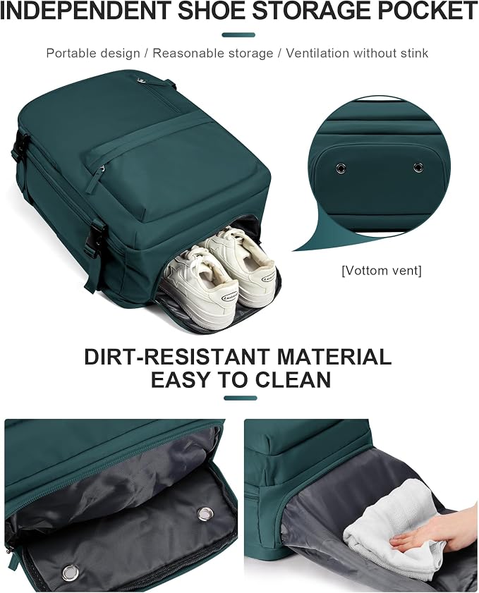 WONHOX Large Travel Backpack Carry on Flight Approved Laptop Work Business - Image 6
