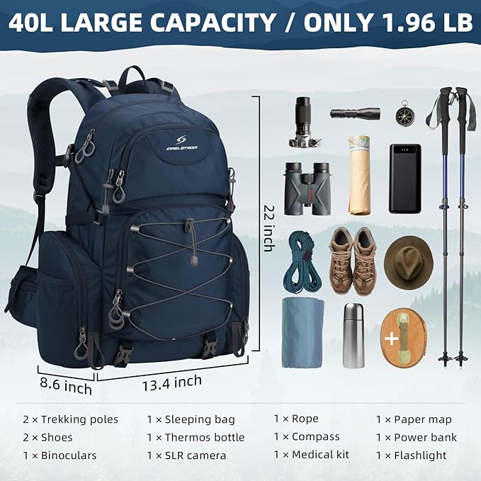 Maelstrom Hiking Backpack, 40L Waterproof Camping Daypack - Image 2