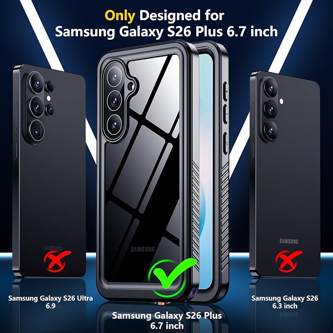 SPIDERCASE for Samsung Galaxy S26 Plus Case Waterproof, Built-in Screen - Image 3