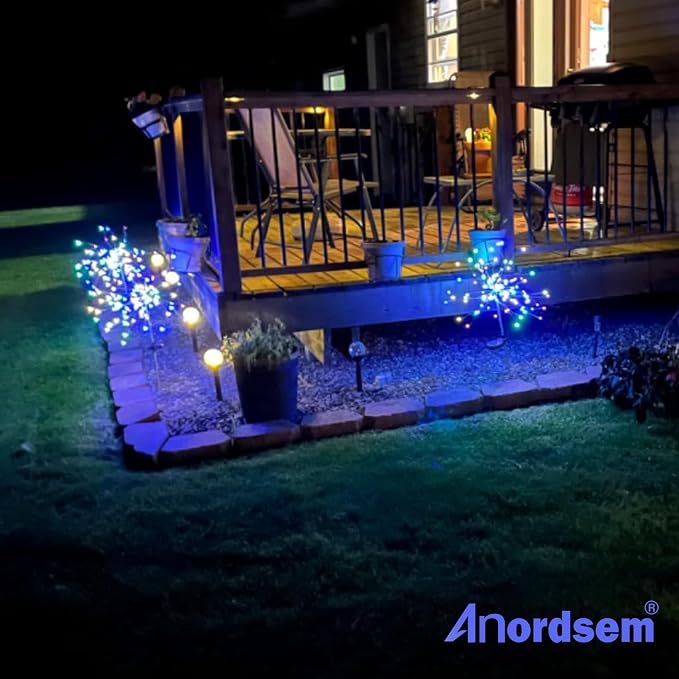 Anordsem Solar Lights Outdoor Waterproof: Garden Light Solar Powered - Image 6