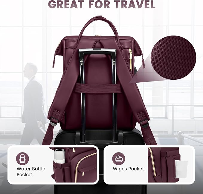 LOVEVOOK Leather Laptop Backpack - Image 6
