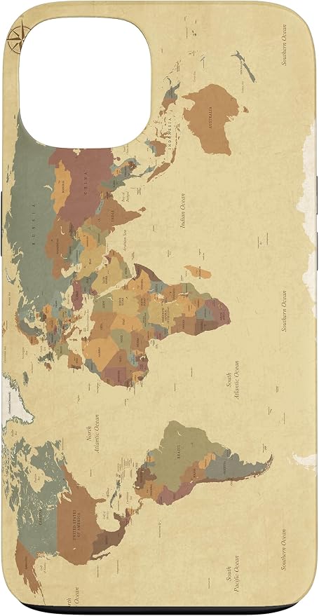 Globe Map Smartphone Cell Cover Gift World Map Pattern Phone Case by Unknown