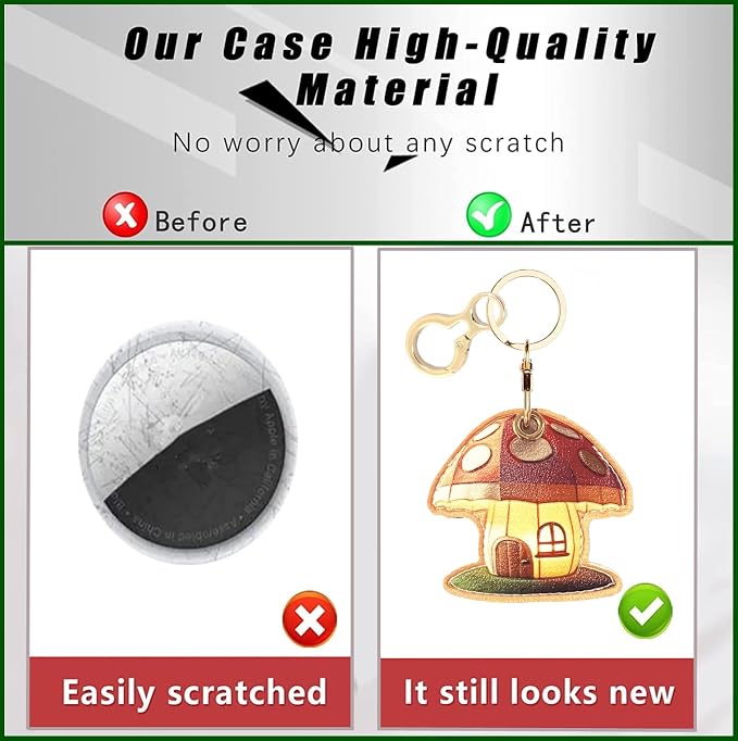 BORKUANA Leather Keychain Holder Case Compatible - Image 3