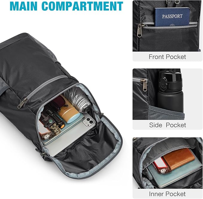 G4Free Lightweight Packable Hiking Backpack - Image 5