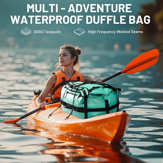 MIER Waterproof Duffel Bag Motorcycle Dry Bag Backpack Large Roll-Top Heavy - Image 8
