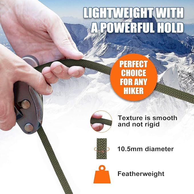 X XBEN Outdoor Climbing Rope 10M 20M 30M 50M 70M 152M 352M Static Rock Climbing - Image 5