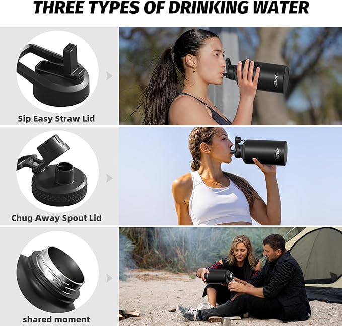 64oz Insulated Water Bottle, BPA Free&Leak Proof, Half Gallon Stainless Steel - Image 3
