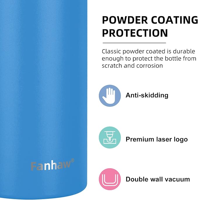 Fanhaw 24 oz Insulated Stainless Steel Water Bottle - Image 4
