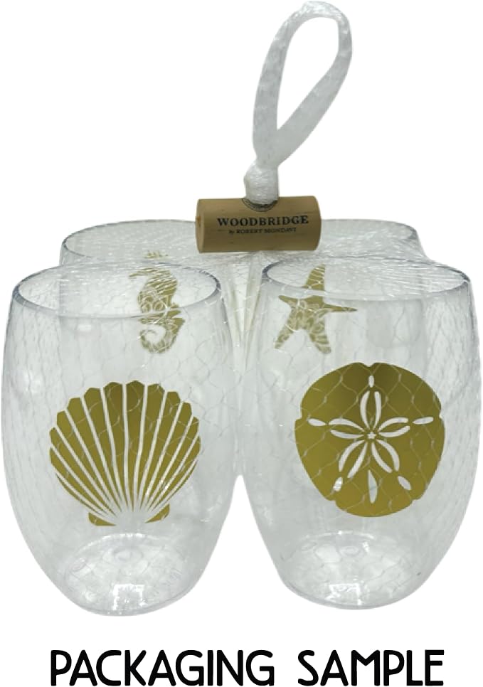 Set of 4 Shatterproof Designer 16 oz Plastic Wine Glasses MADE in the USA - Image 2