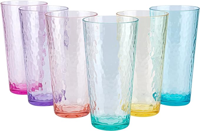 26-ounce Acrylic Highball Glasses Plastic Tumbler Larger Drinking Glasses by KX-WARE