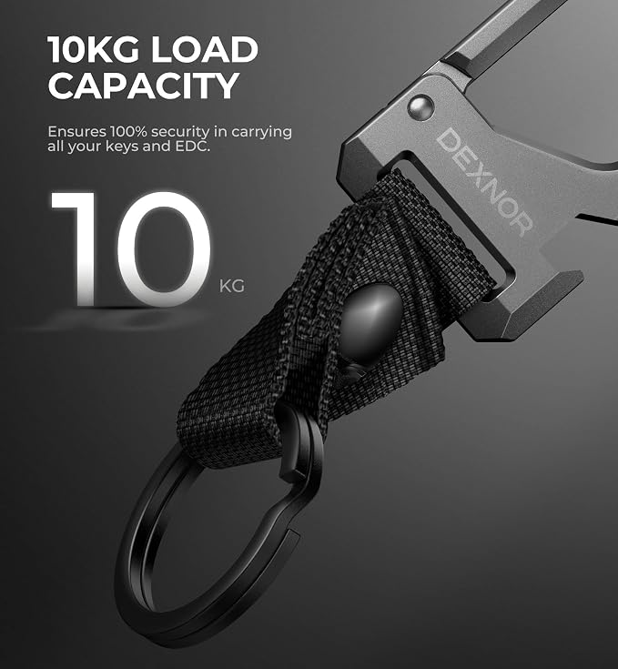 Dexnor Heavy Duty Key Chain Bottle Opener, Carabiner Key Ring Clip - Image 5