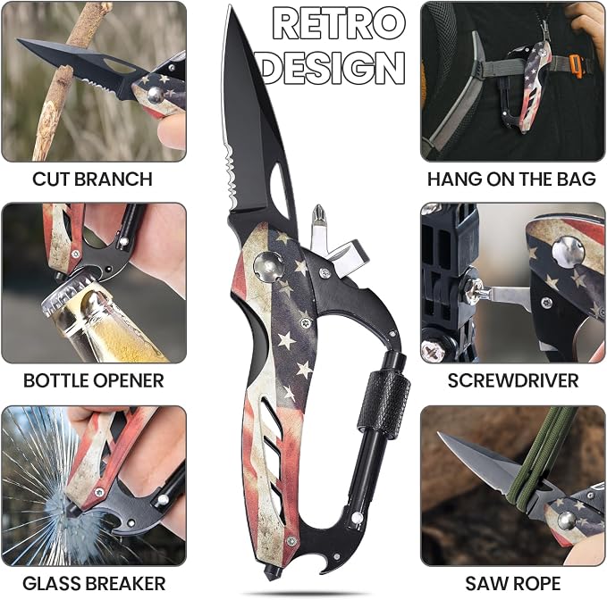 FUNBRO Multitool Carabiner Knife Tools - Image 2