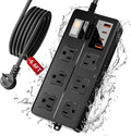 6FT Outdoor Waterproof Power Strip Surge Protector by Unknown