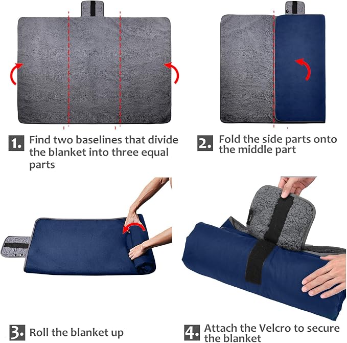 Tirrinia Large Waterproof Outdoor Blanket, Soft Warm Windproof Stadium Blanket - Image 8