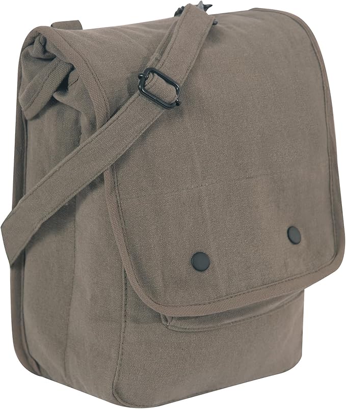 Rothco Vintage Canvas Map Case Crossbody Shoulder Bag, Olive Drab by Rothco