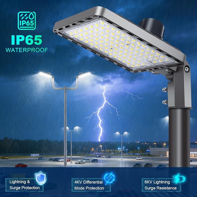 LED Parking Lot Light 240W/200W/180W, 36000LM Parking Lot Lights Outdoor 5 in 1 - Image 7