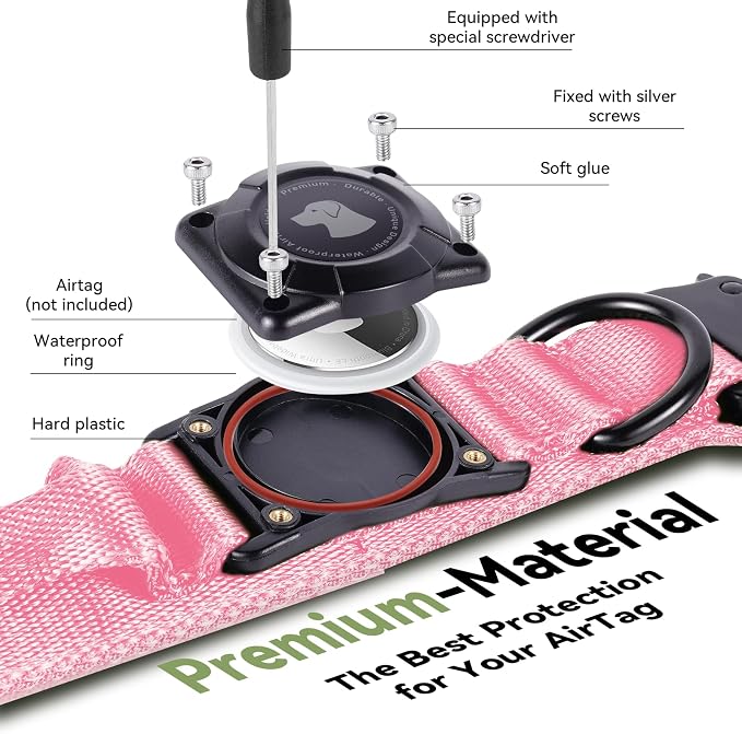 2026 Upgrade Waterproof AirTag Dog Collar, Military Tactical Dog Collar - Image 3