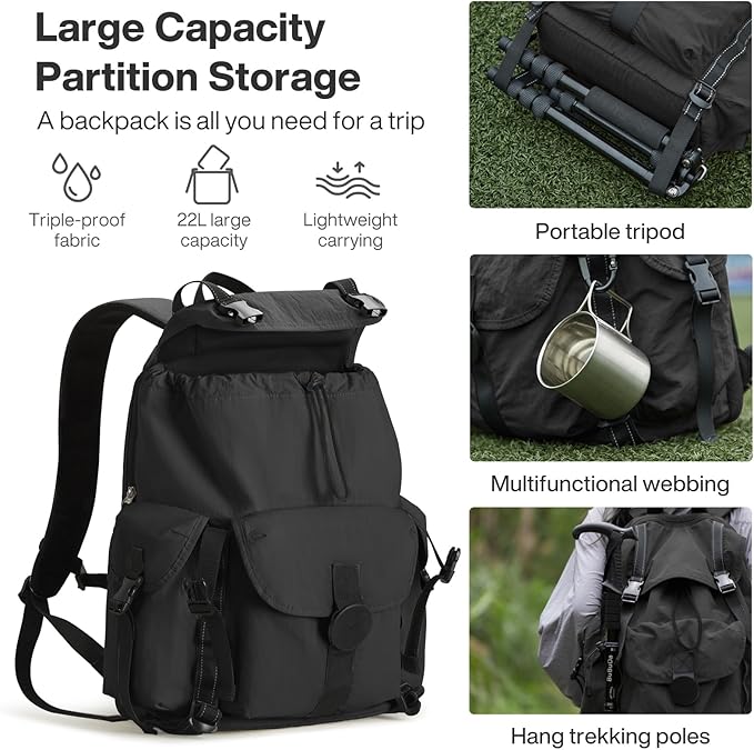 mixi Travel Backpack for Women Men, 18 Inch Carry On Laptop Backpack Flight - Image 2