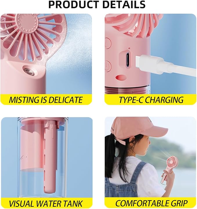 3 Pack Misting Fan Portable - Image 5