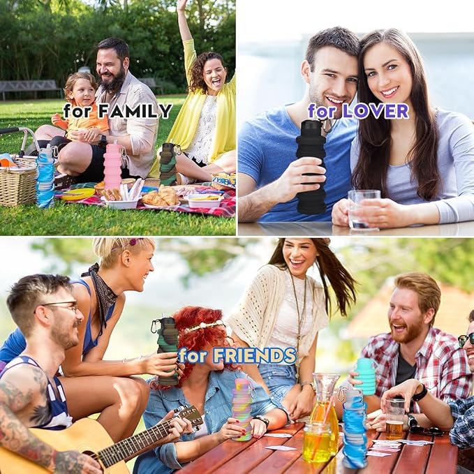 Collapsible water bottles 3 Pack - Image 8