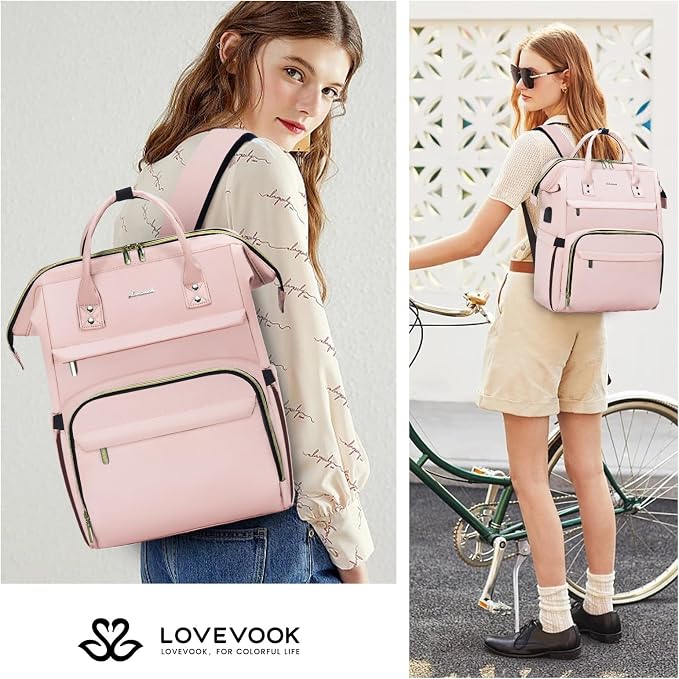 LOVEVOOK Laptop Backpack for Women, 17 Inch Professional Womens Travel Backpack - Image 6