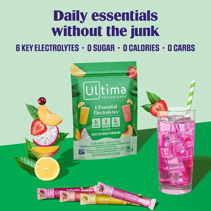 Ultima Replenisher Electrolyte Powder & Instant Tea Drink Mix – TeaFresher - Image 2