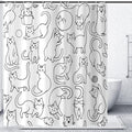 Cat Shower Curtain by Caheansi