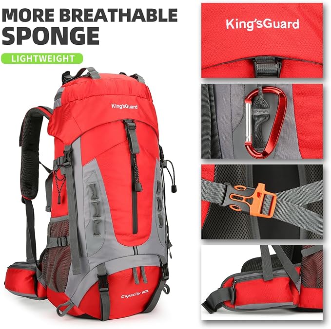 King'sGuard 60L Hiking Backpack - Image 3