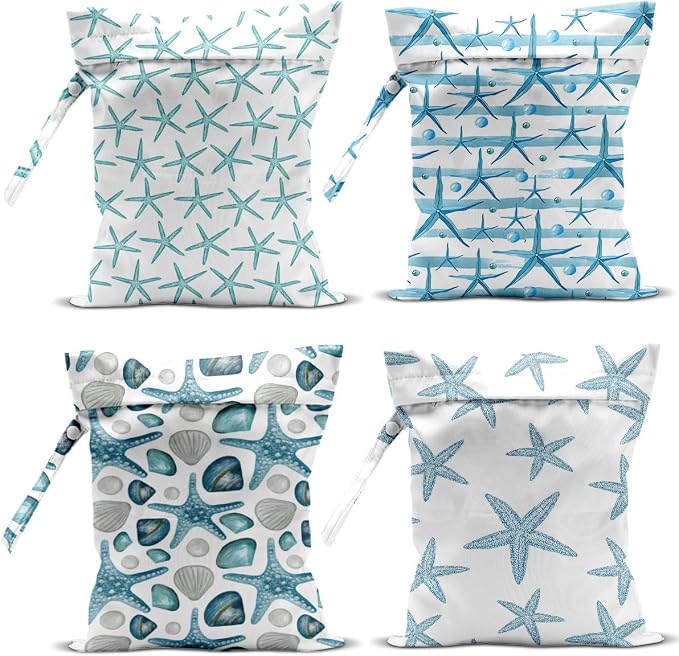4 Pcs Wet Bag, Wet Dry Bag, Waterproof Bag, Beach Bag, Wet Bag by zcyxuuw
