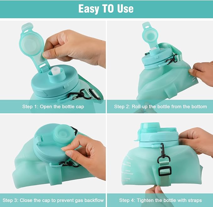 Collapsible Water Bottles, 2L/64OZ travel water bottle Bottle - Image 7
